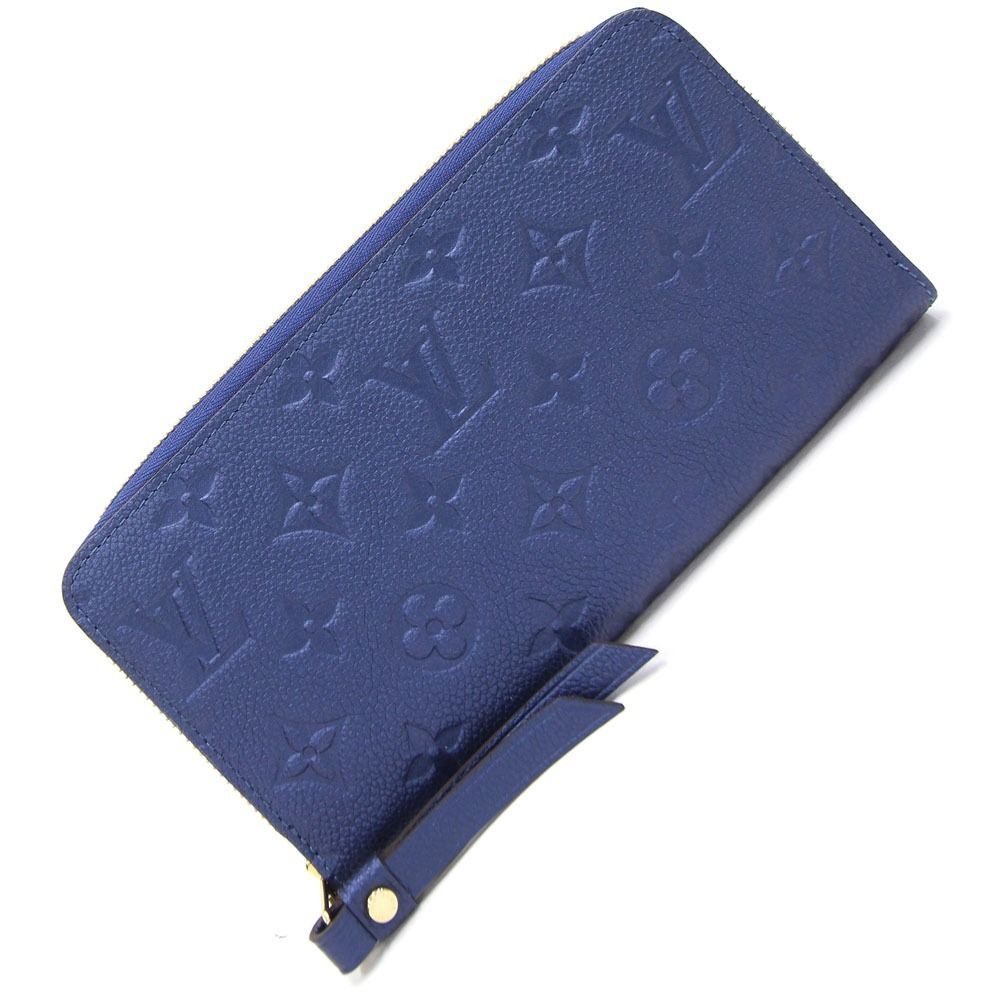 Louis Vuitton Round Zipper Long Wallet Monogram Blue